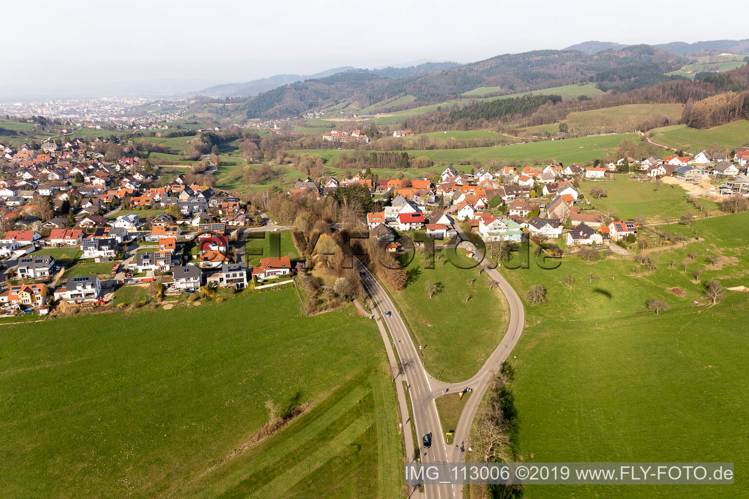 Luftbild von Wittnau im Bundesland Baden-Württemberg, Deutschland