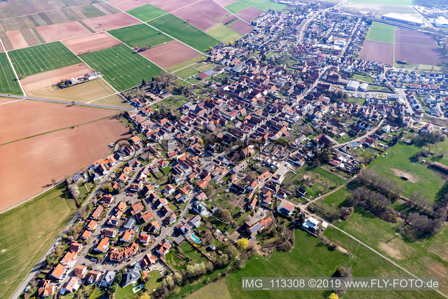 Rohrbach im Bundesland Rheinland-Pfalz, Deutschland aus der Luft betrachtet