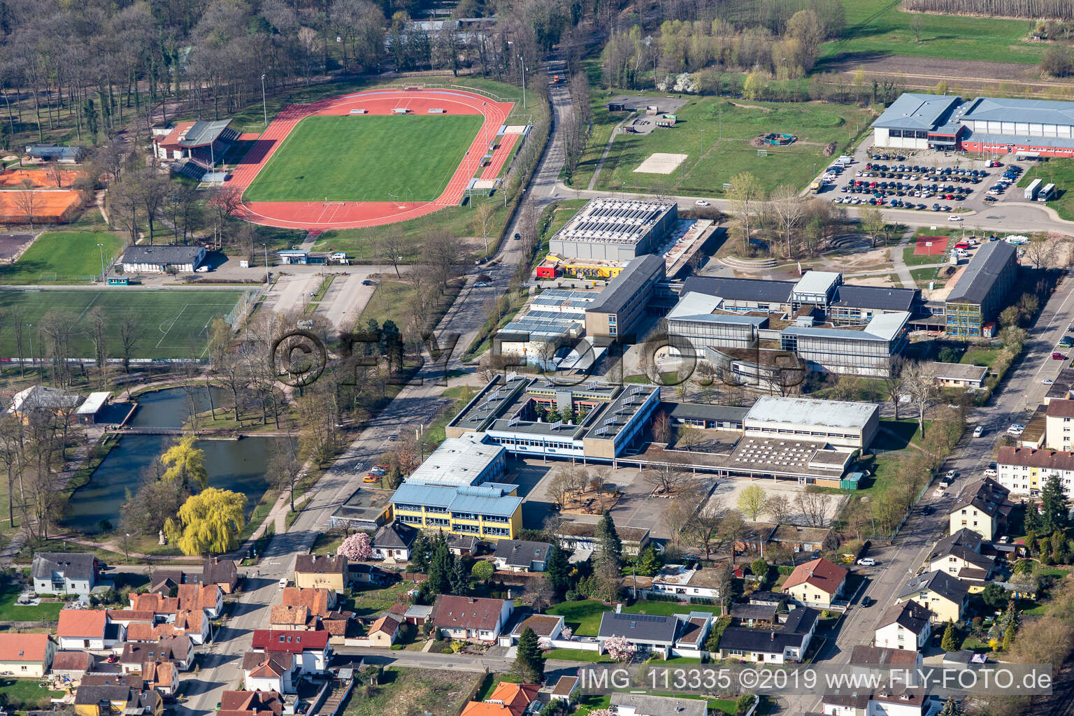Schulzentrum in Kandel im Bundesland Rheinland-Pfalz, Deutschland