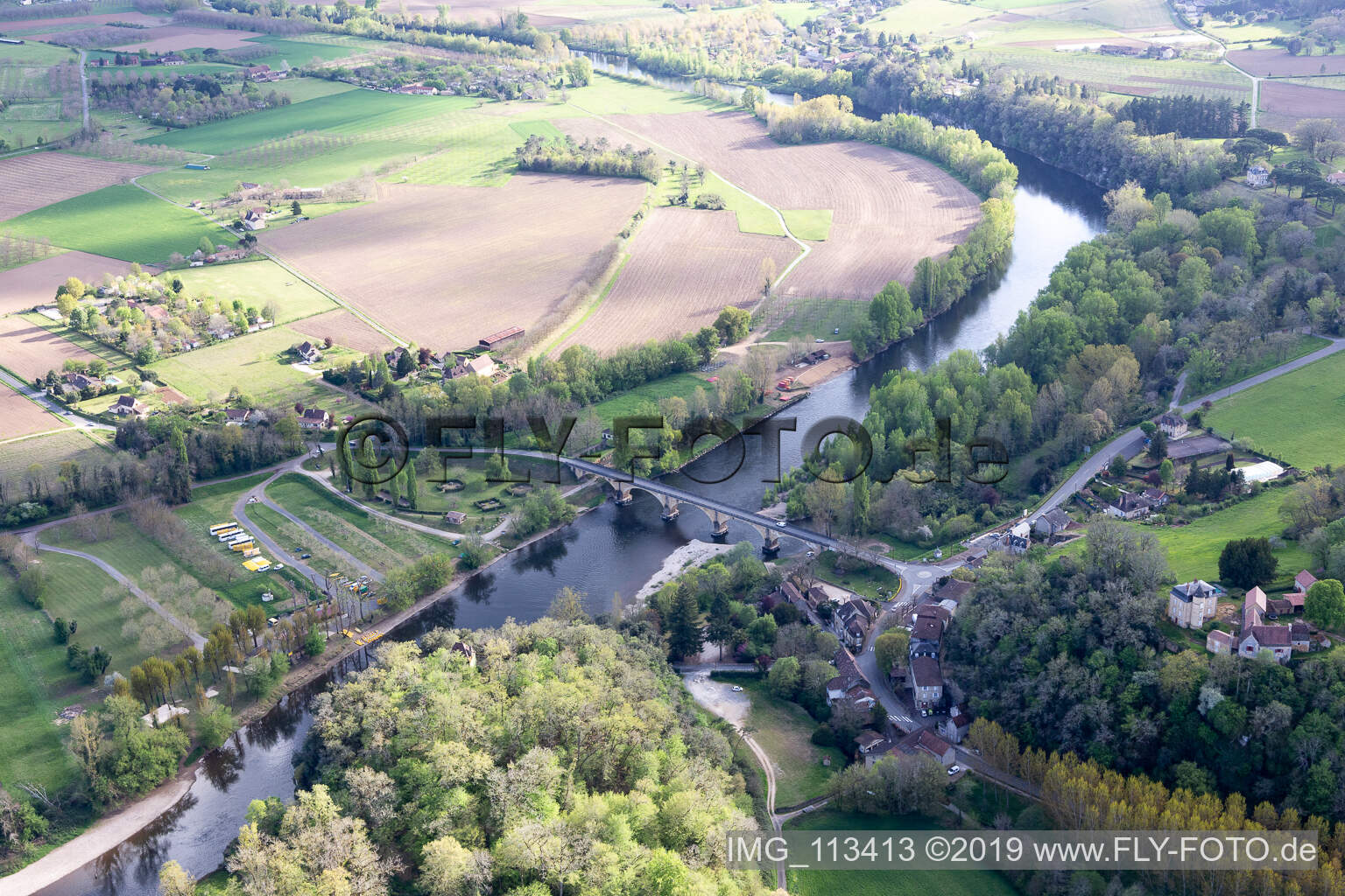 Dordogne Brücke in Vitrac, Frankreich