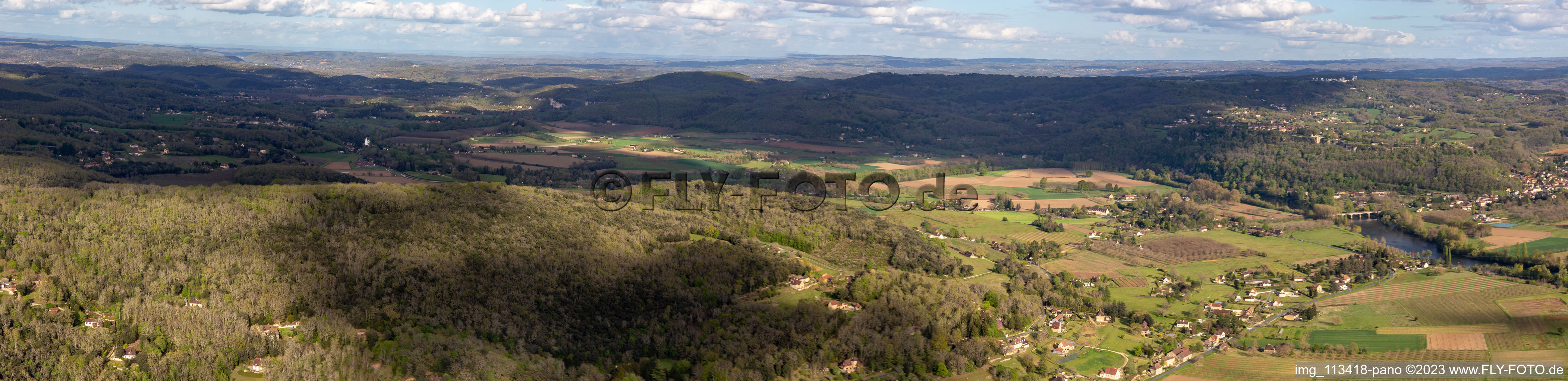 Panorama des Perigord in La Roque-Gageac im Bundesland Dordogne, Frankreich