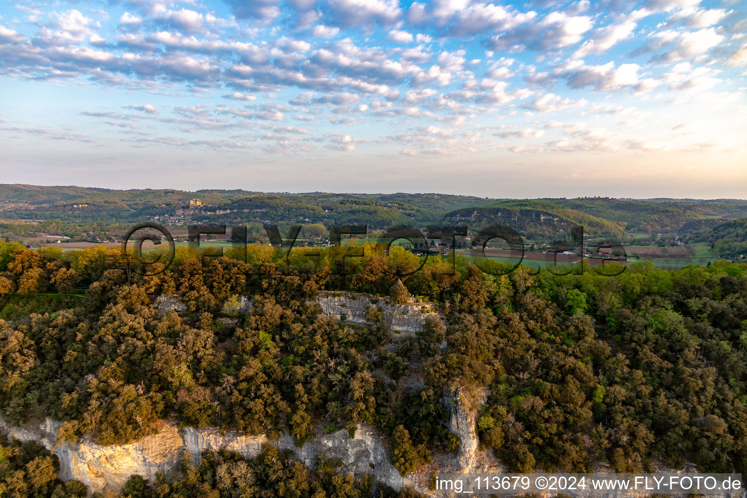 Jardins des Marqueyssac in Vézac im Bundesland Dordogne, Frankreich aus der Luft