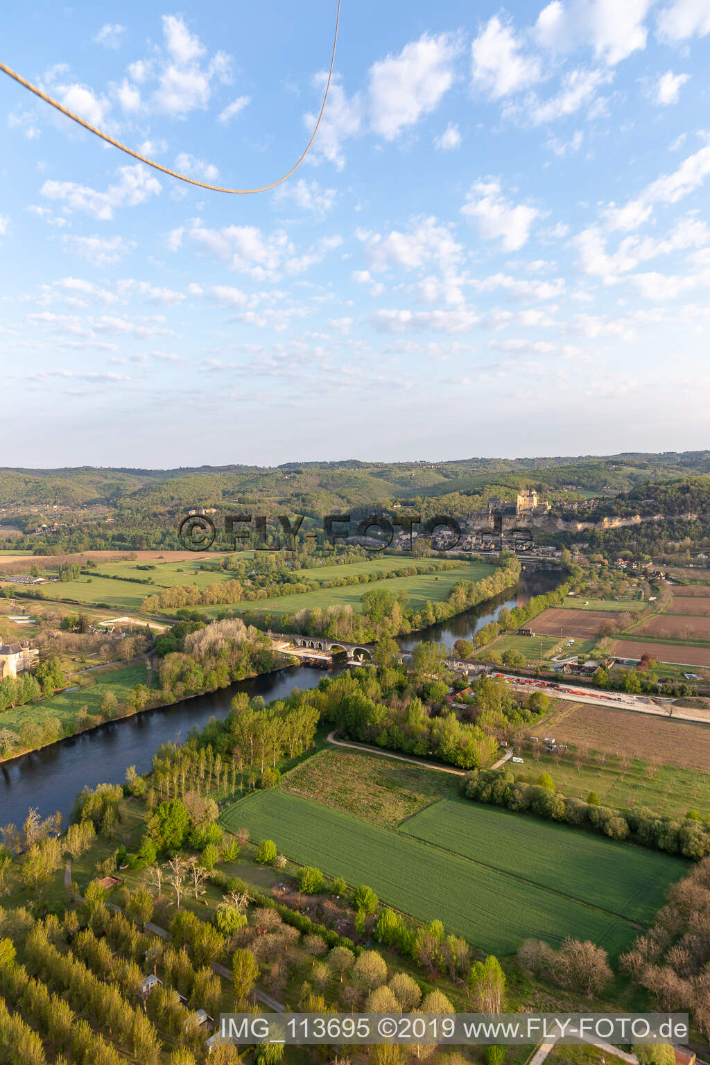 Vézac im Bundesland Dordogne, Frankreich von oben gesehen