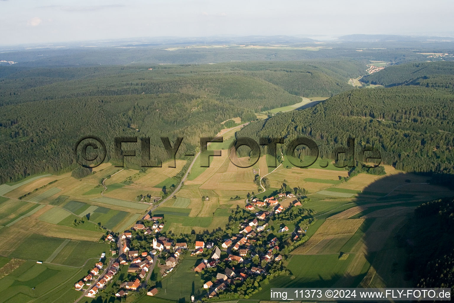 Ippingen von Nordwesten in Immendingen im Bundesland Baden-Württemberg, Deutschland