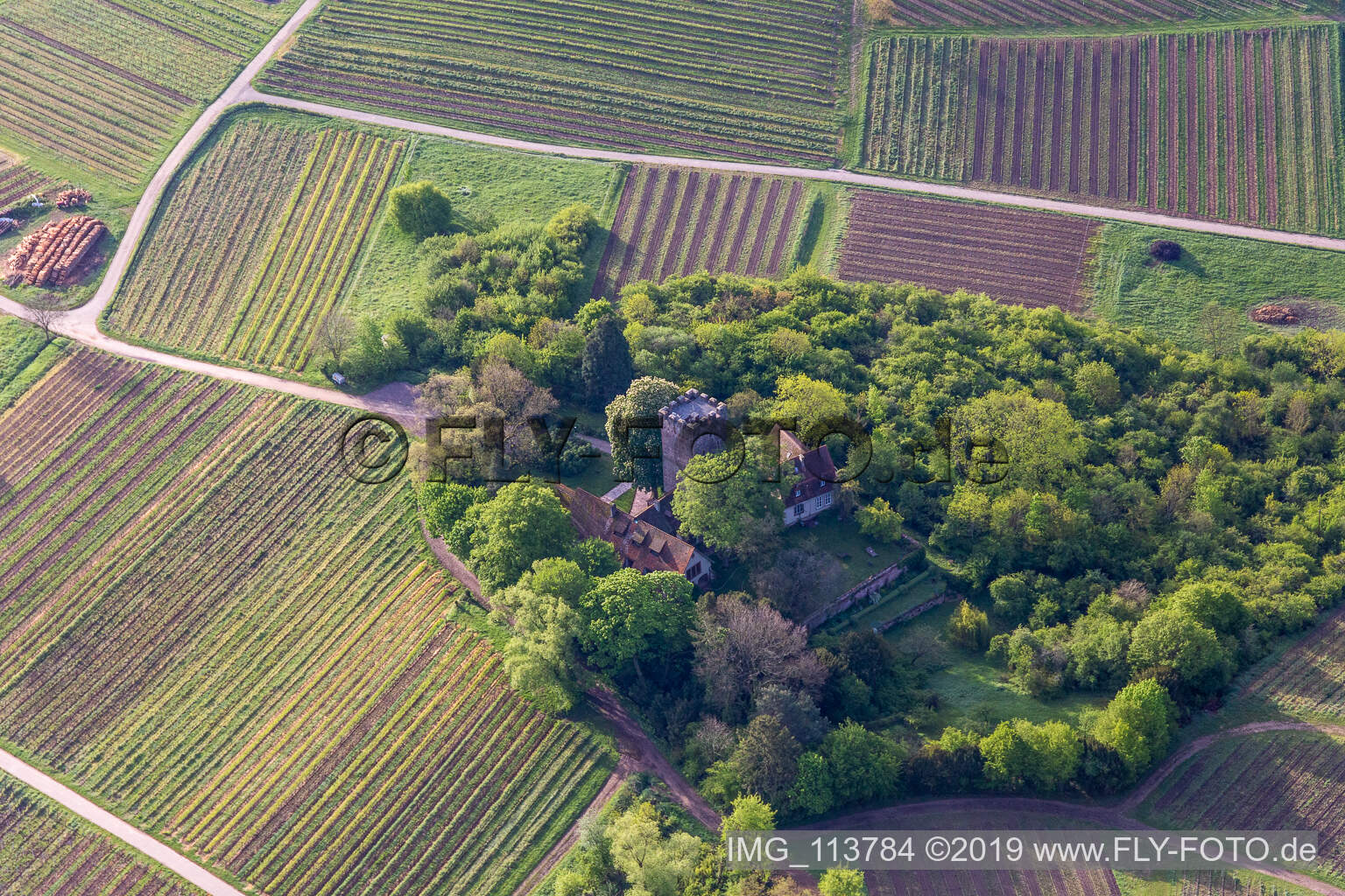 Drohnenbild von Wissembourg im Bundesland Bas-Rhin, Frankreich