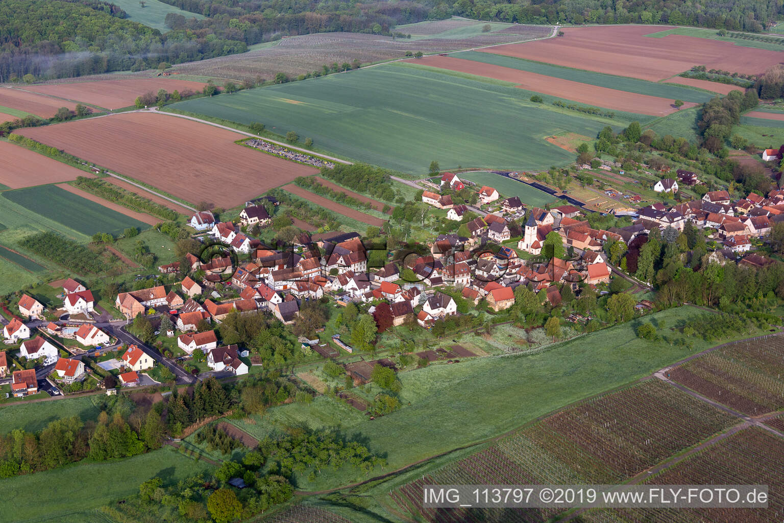 Luftbild von Cleebourg im Bundesland Bas-Rhin, Frankreich