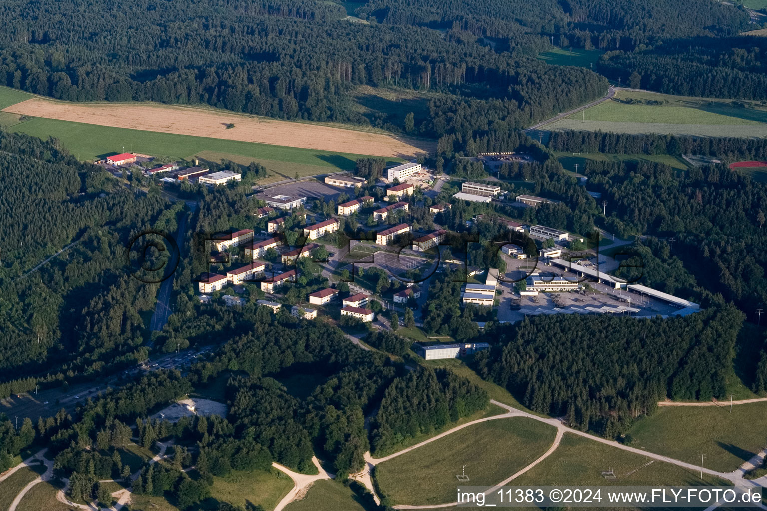 Verlassenes militärisches Übungsgelände jetzt Daimler Test Track in Immendingen im Bundesland Baden-Württemberg, Deutschland