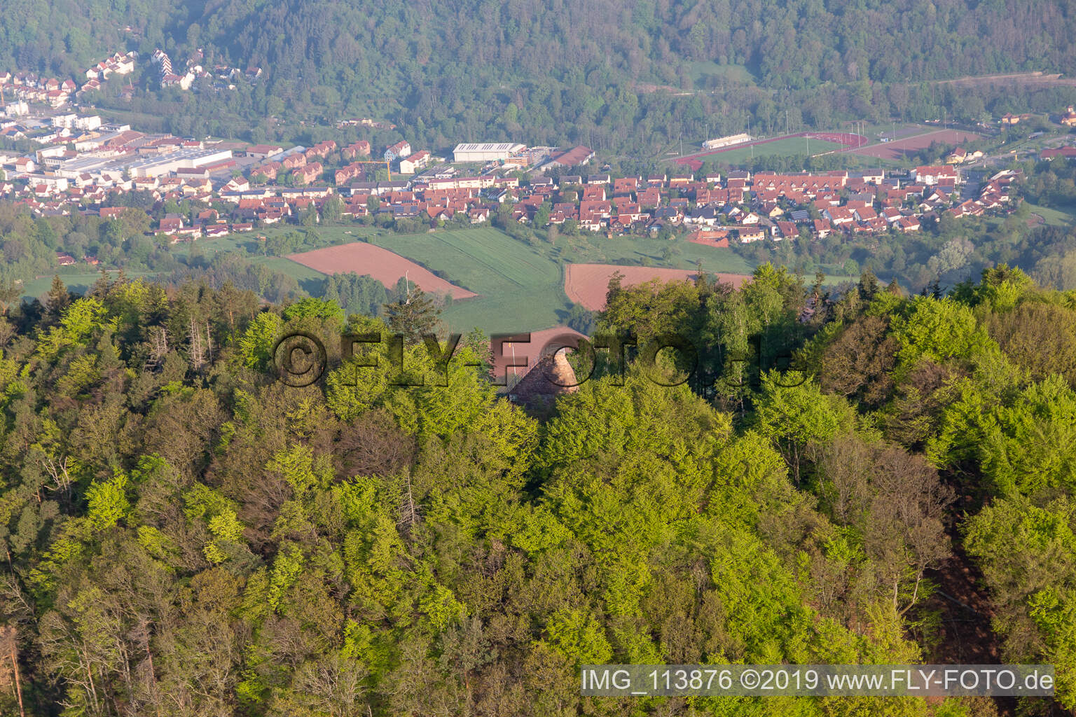 Hohenbergturm in Birkweiler im Bundesland Rheinland-Pfalz, Deutschland