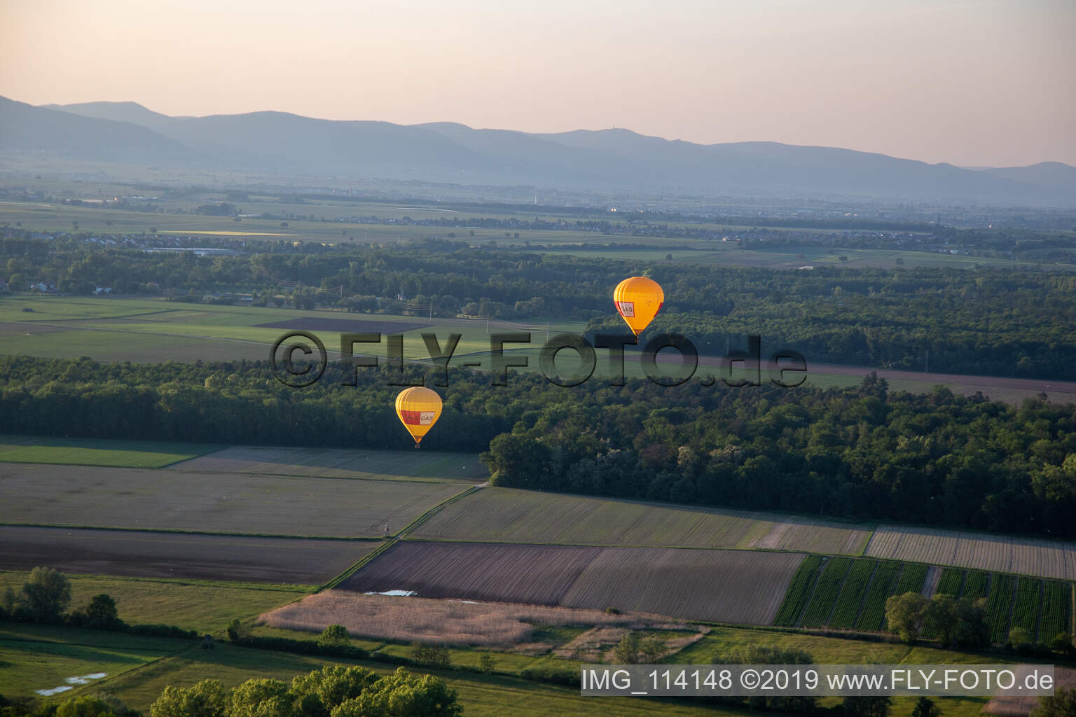 Pfalzgas Zwillingsballone in Kandel im Bundesland Rheinland-Pfalz, Deutschland