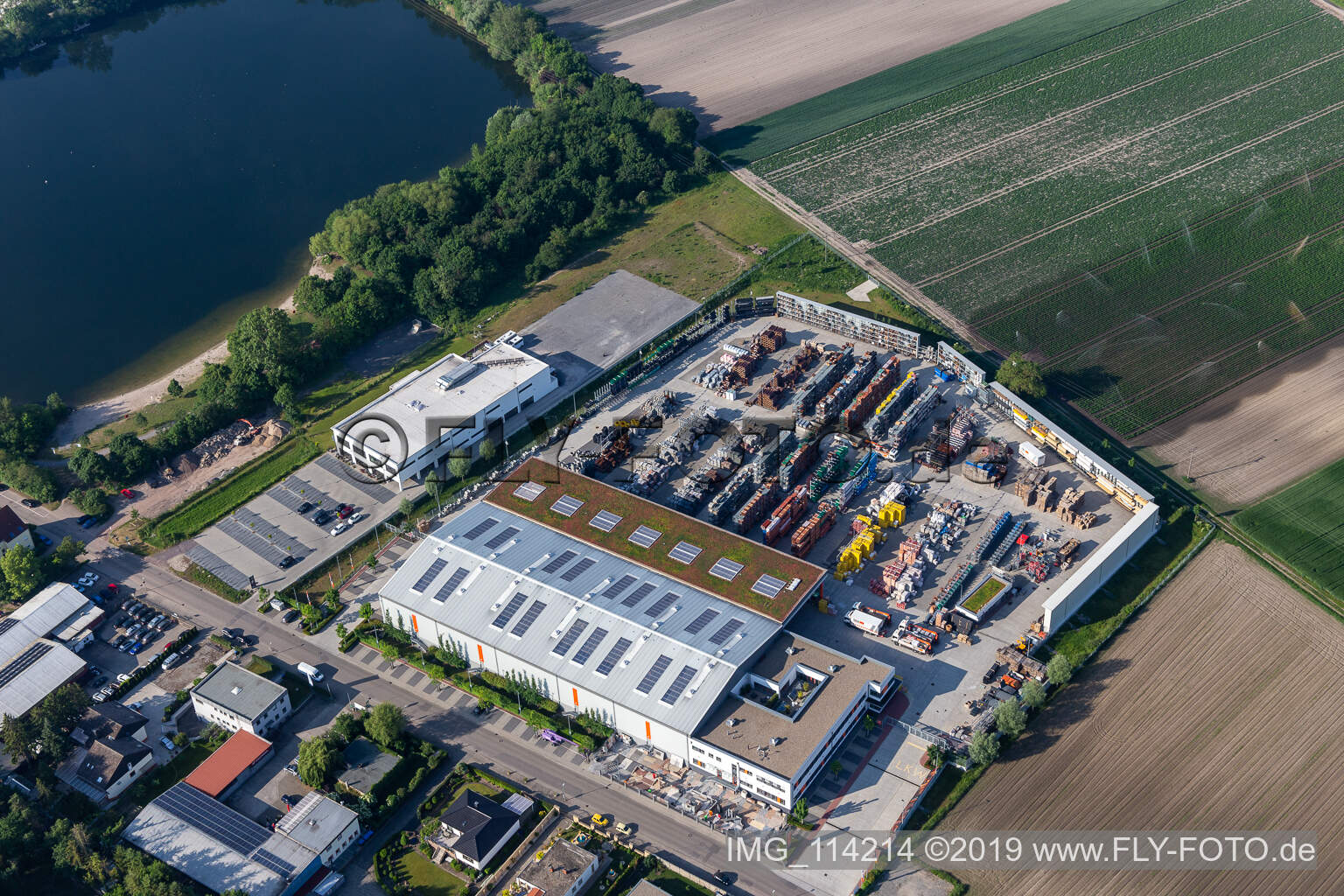 Luftbild von Union Bauzentrum Hornbach in Neuhofen im Bundesland Rheinland-Pfalz, Deutschland