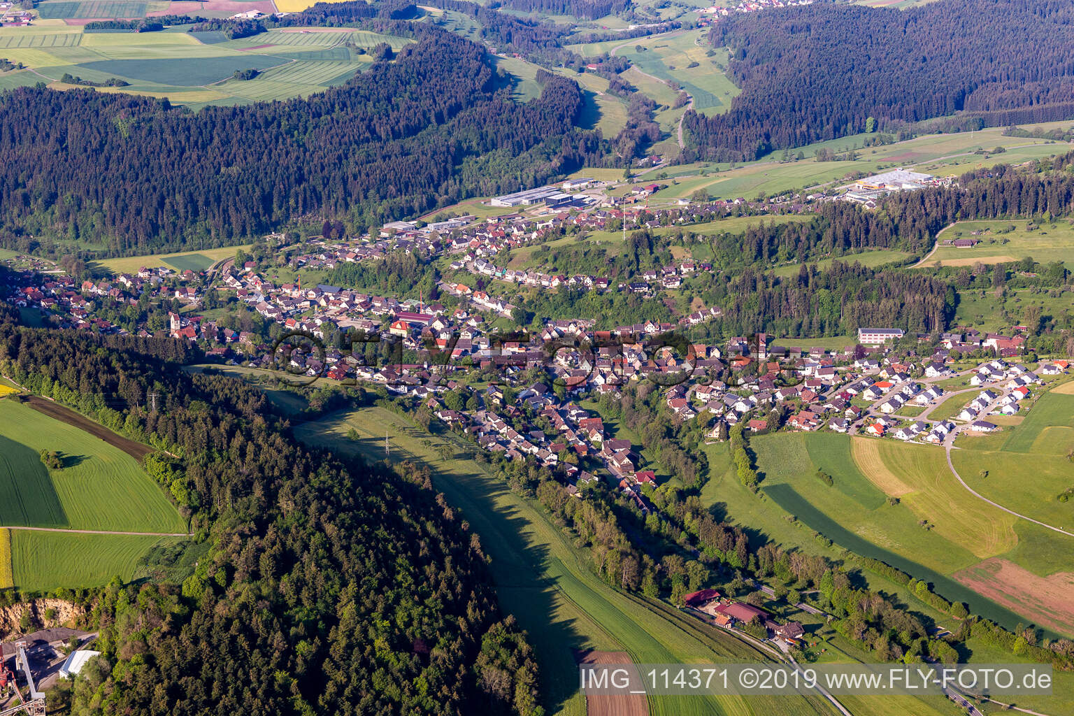 Luftbild von Glatten im Bundesland Baden-Württemberg, Deutschland