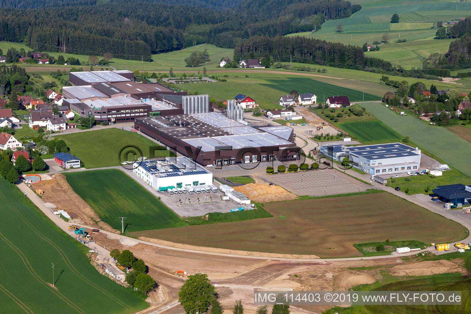 Gewerbegebiet und Firmenansiedlung mit GFV Verschlusstechnik GmbH in Alpirsbach im Bundesland Baden-Württemberg, Deutschland