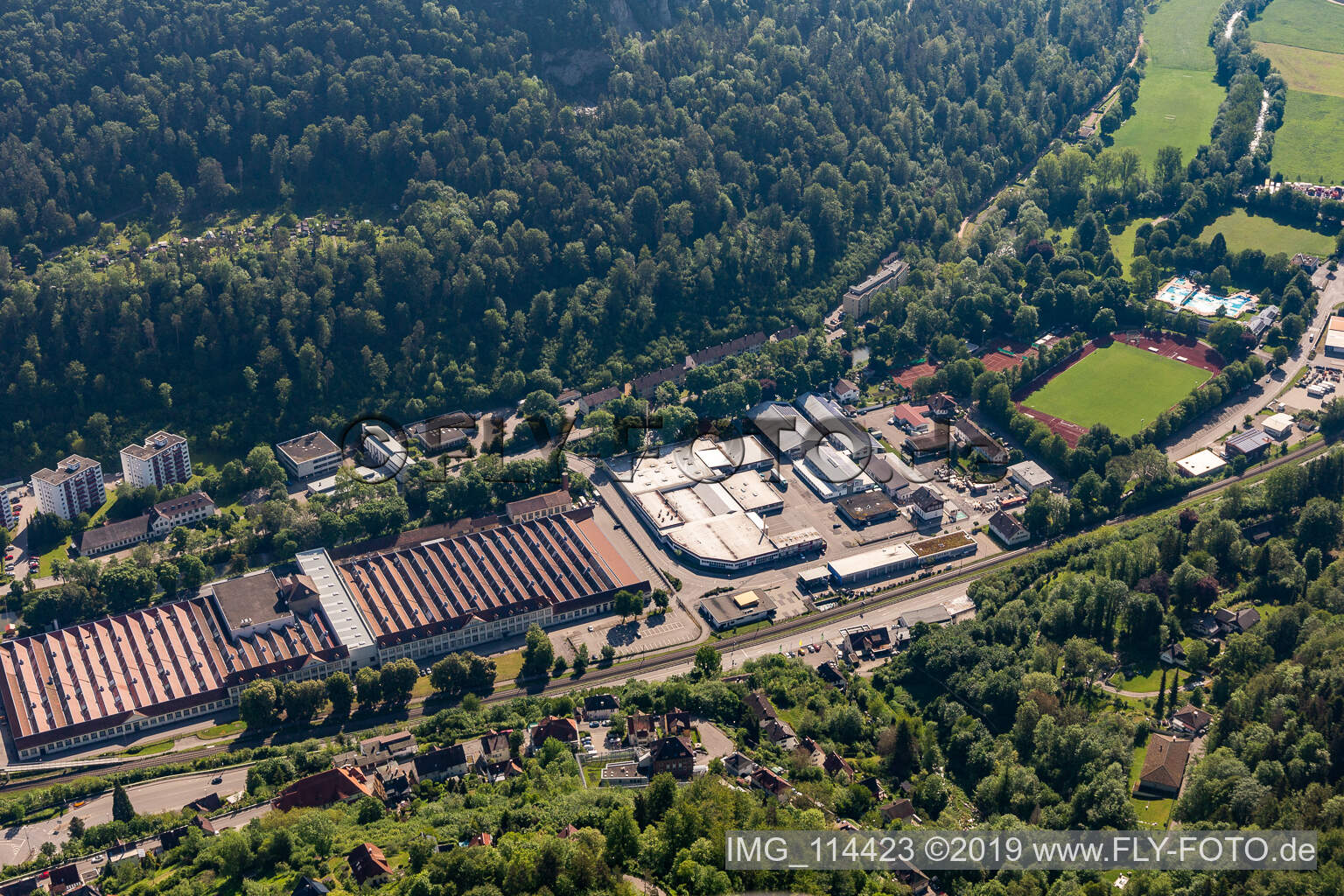 Mauser-Werke Oberndorf Maschinenbau, Heckler und Koch in Oberndorf am Neckar im Bundesland Baden-Württemberg, Deutschland