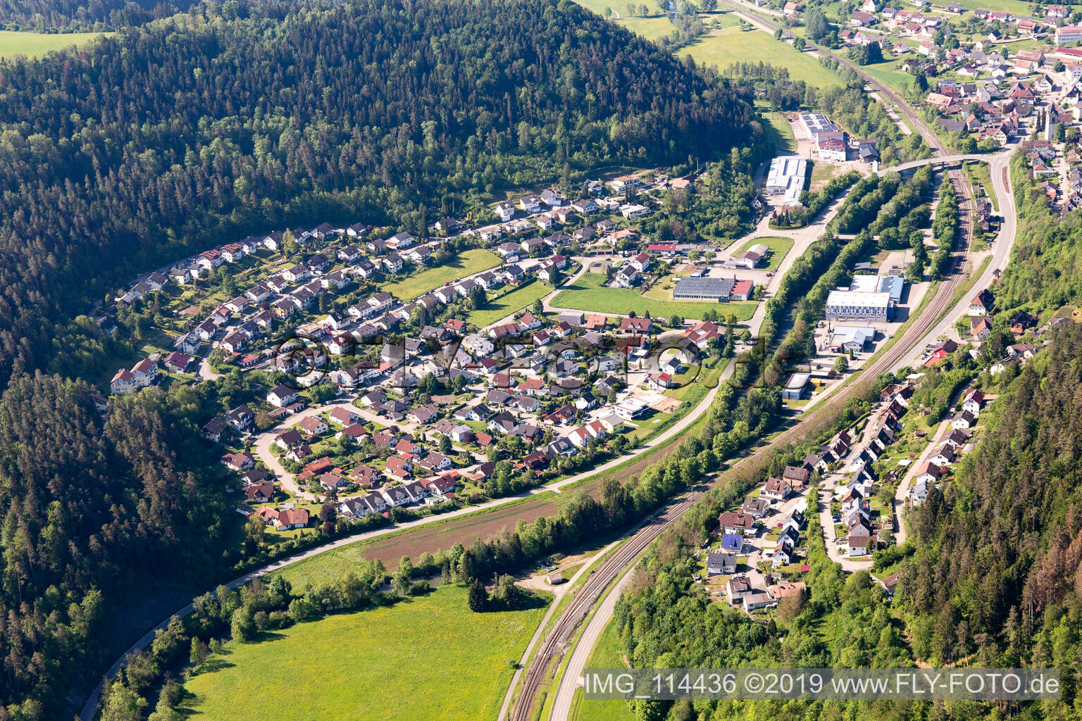 Luftbild von Epfendorf im Bundesland Baden-Württemberg, Deutschland