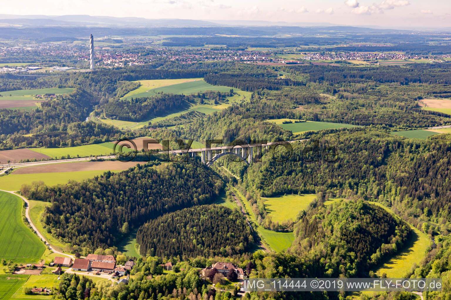 A81 Neckartalbrücke in Rottweil im Bundesland Baden-Württemberg, Deutschland