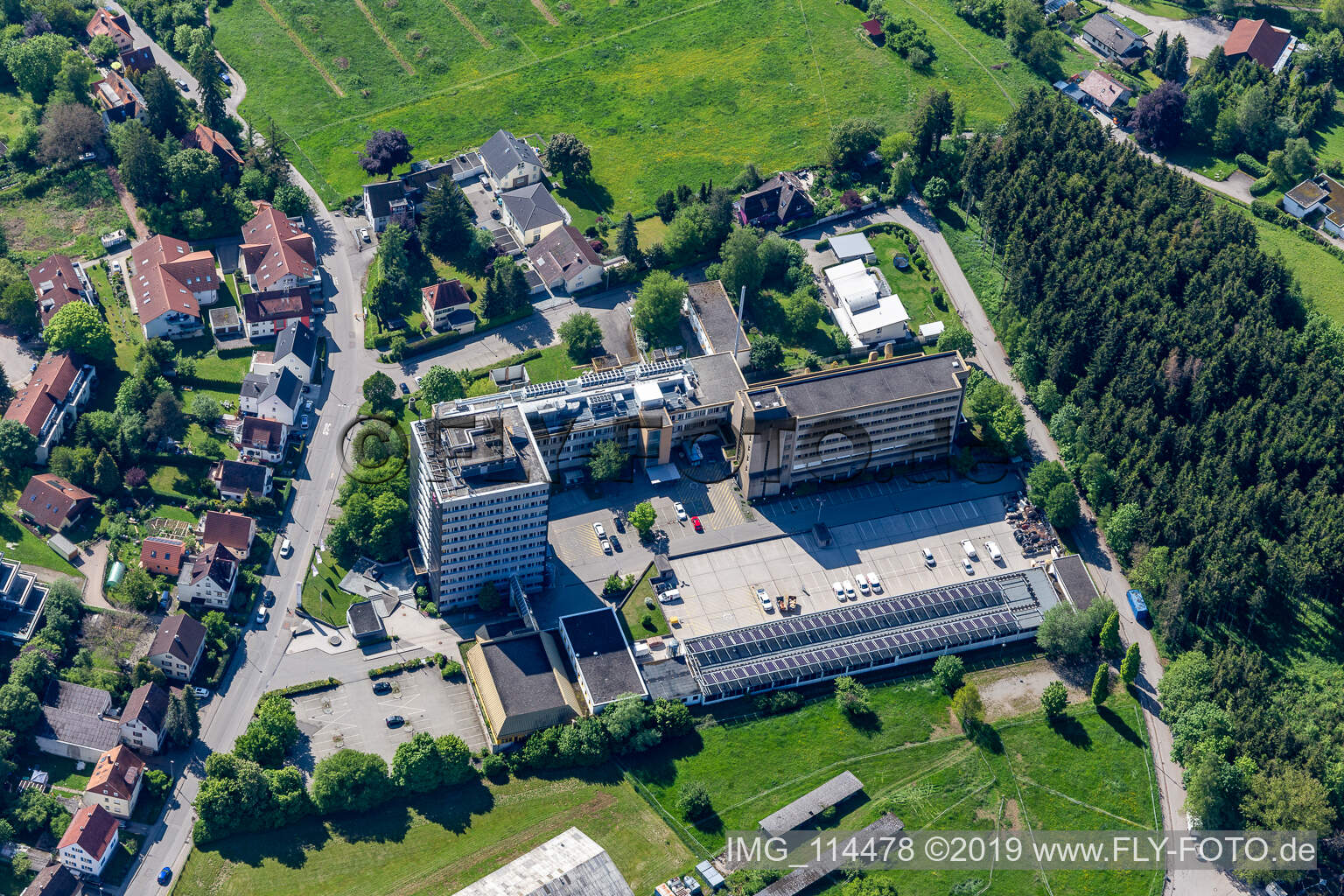 Verwaltungsgebäude der staatlichen Behörde Jobcenter Landkreis Rottweil in Rottweil im Bundesland Baden-Württemberg, Deutschland