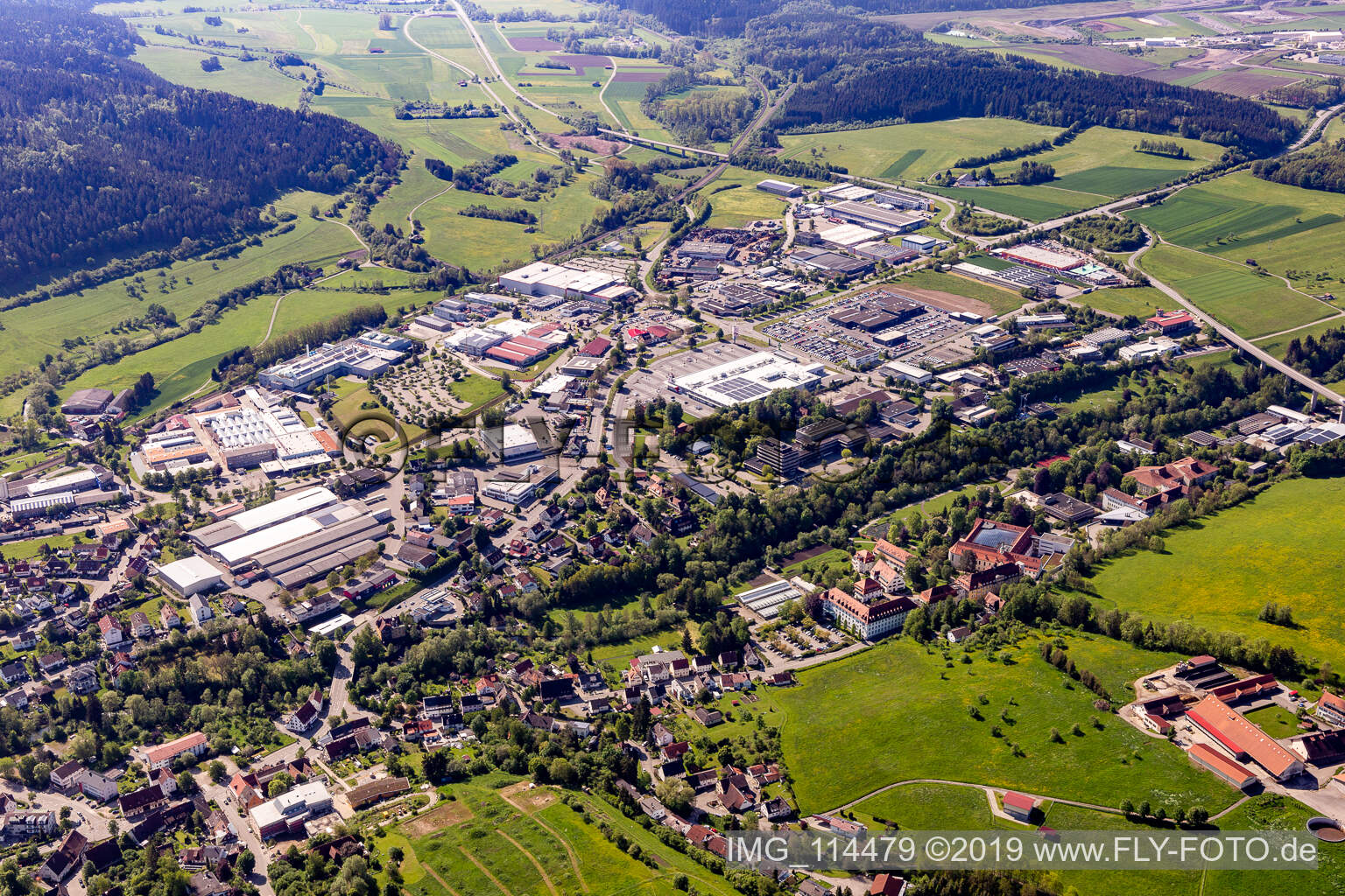 Gewerbegebiet Süd in Rottweil im Bundesland Baden-Württemberg, Deutschland