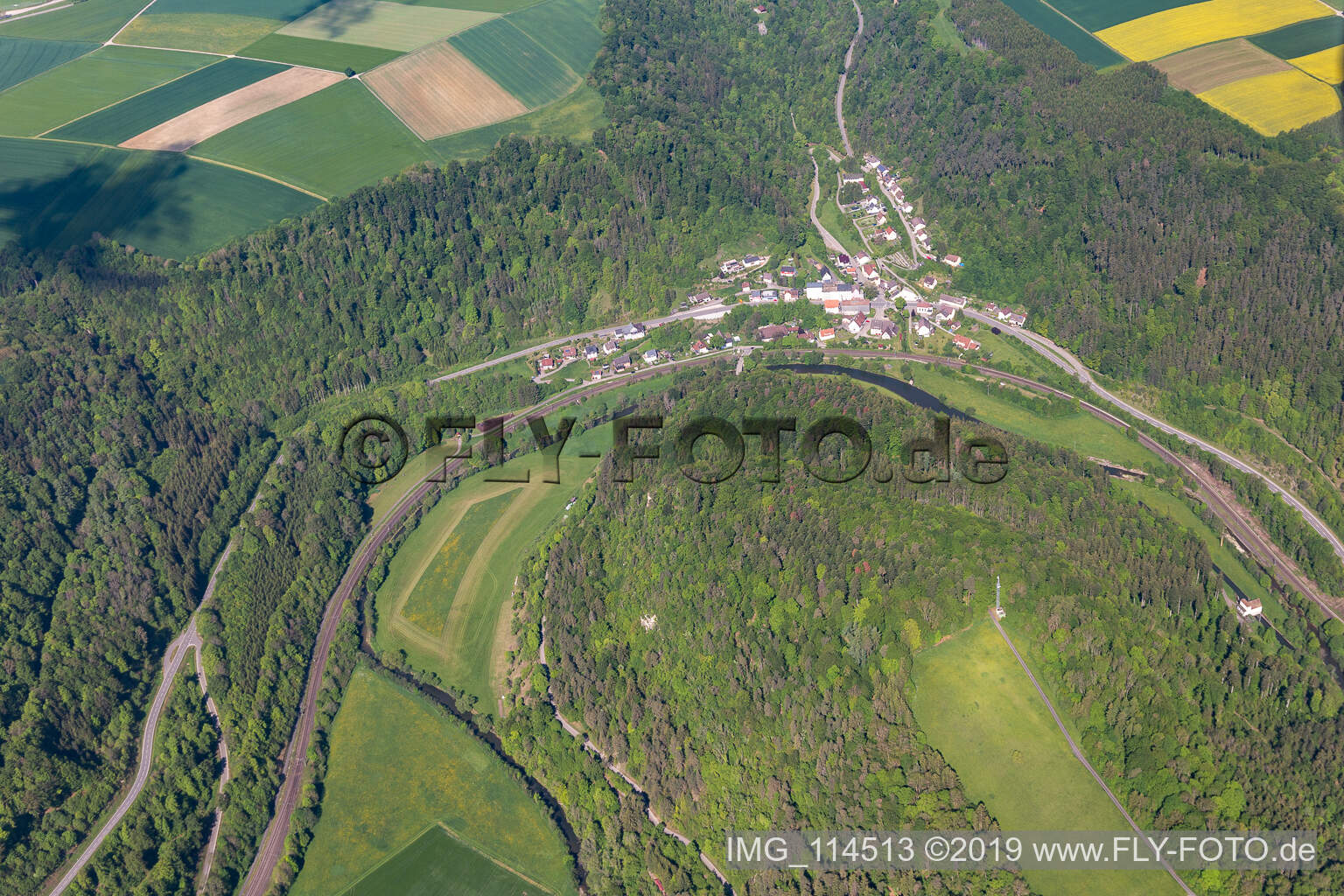 Luftbild von Thalhausen im Bundesland Baden-Württemberg, Deutschland