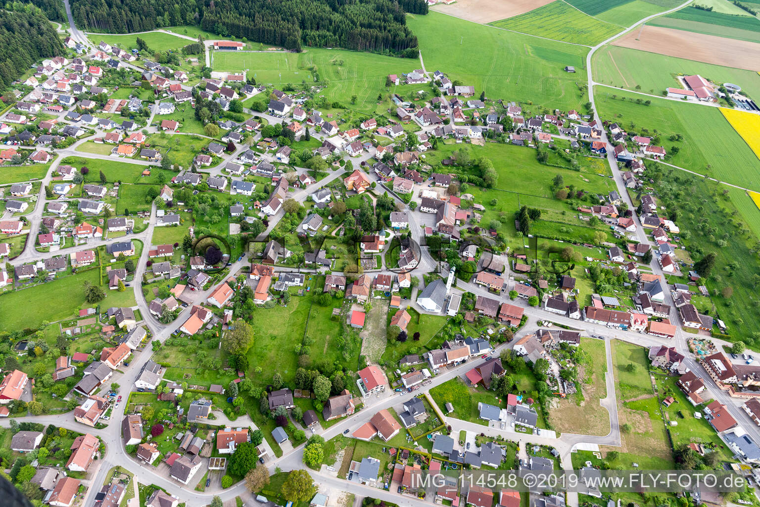 Luftaufnahme von Dornhan im Bundesland Baden-Württemberg, Deutschland