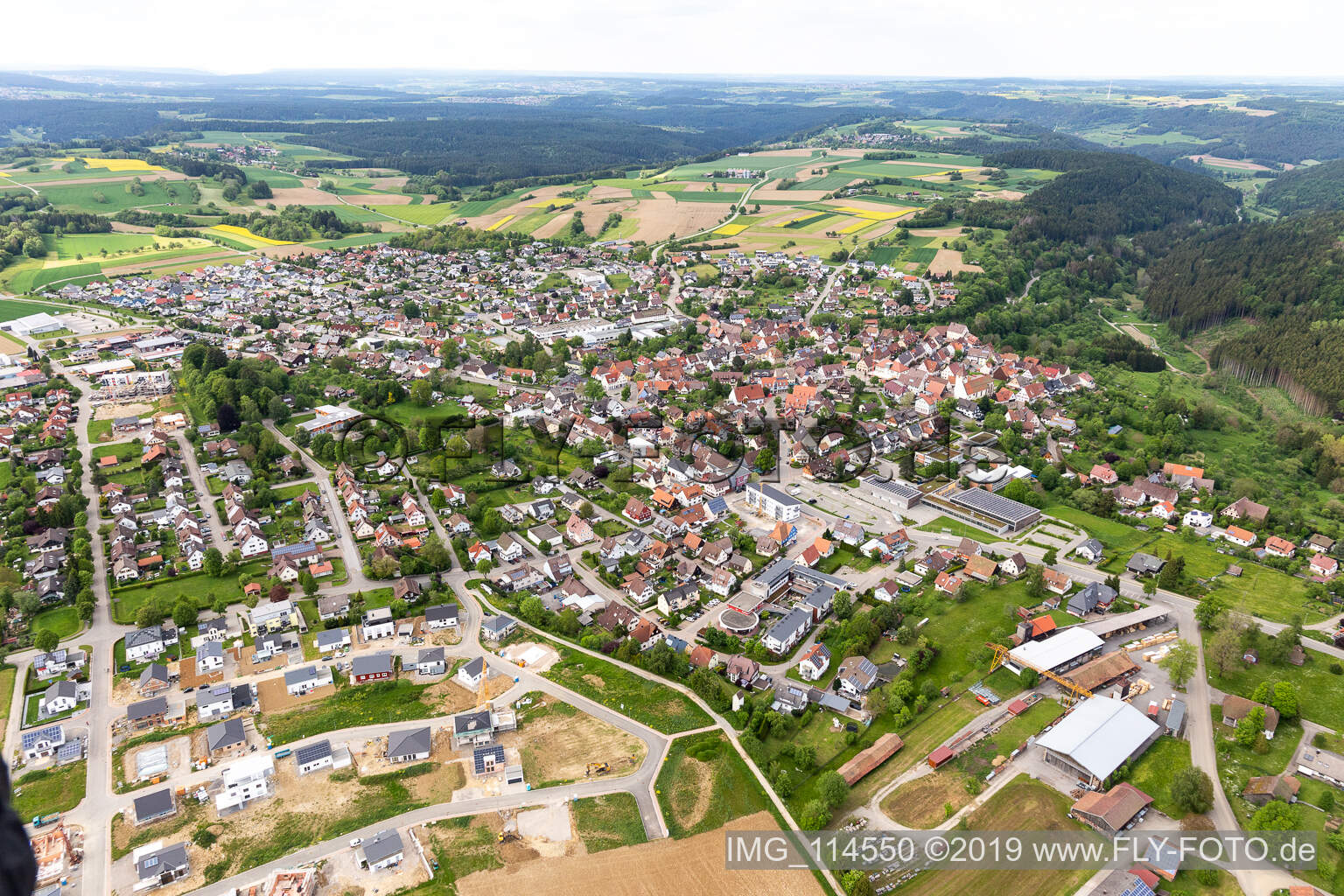Dornhan im Bundesland Baden-Württemberg, Deutschland von oben