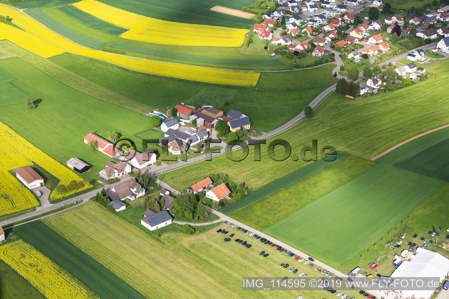 Luftaufnahme von Lackendorf im Bundesland Baden-Württemberg, Deutschland