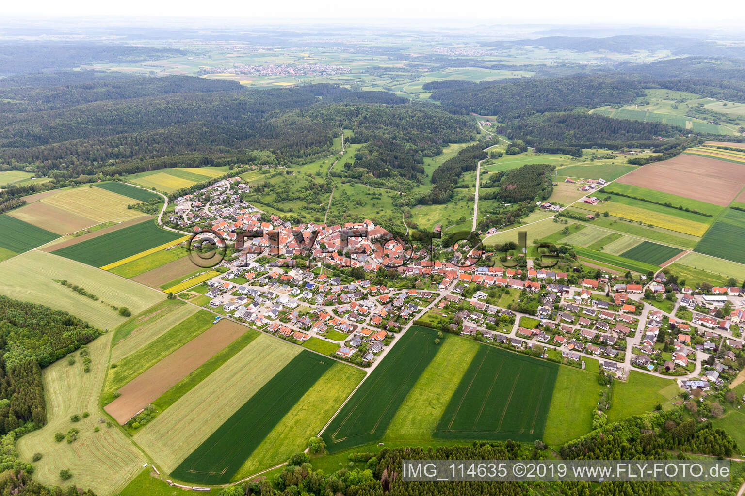 Luftbild von Geislingen im Bundesland Baden-Württemberg, Deutschland