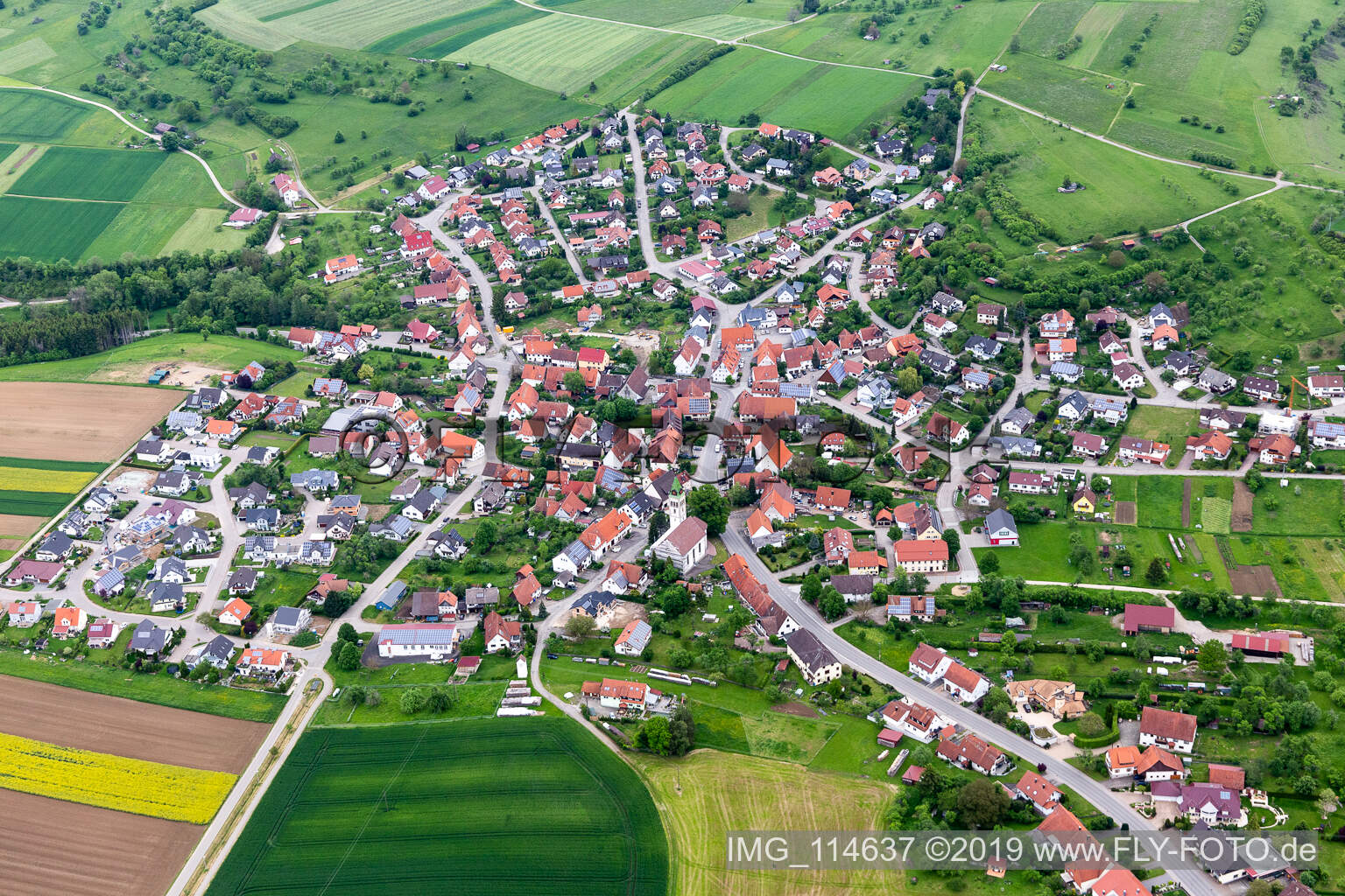 Schrägluftbild von Geislingen im Bundesland Baden-Württemberg, Deutschland