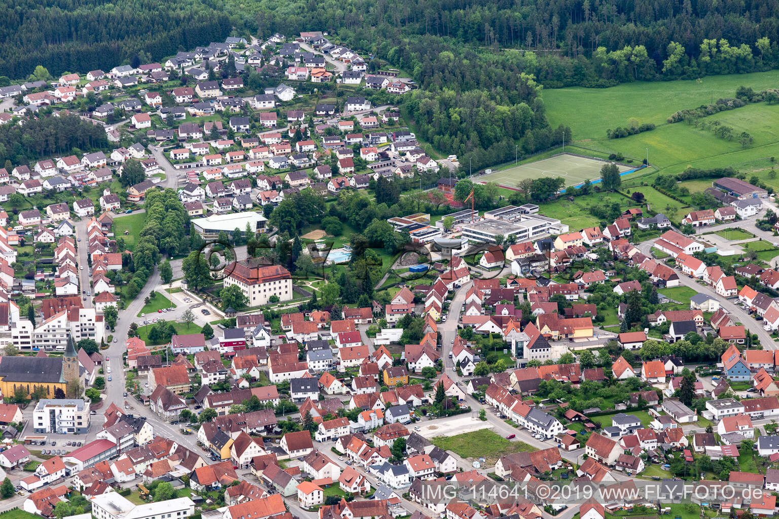 Geislingen im Bundesland Baden-Württemberg, Deutschland von oben gesehen