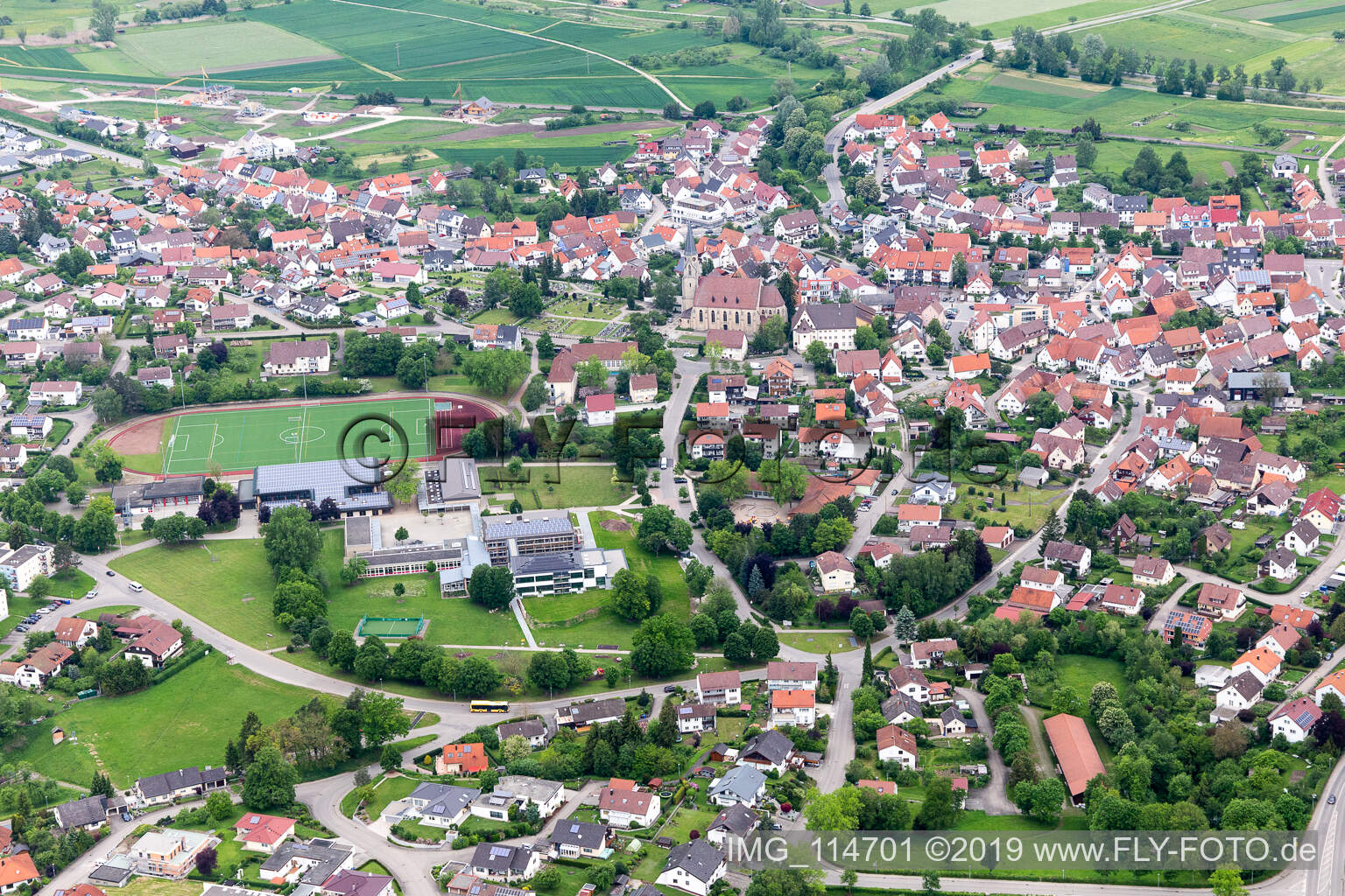 Luftaufnahme von Rangendingen im Bundesland Baden-Württemberg, Deutschland