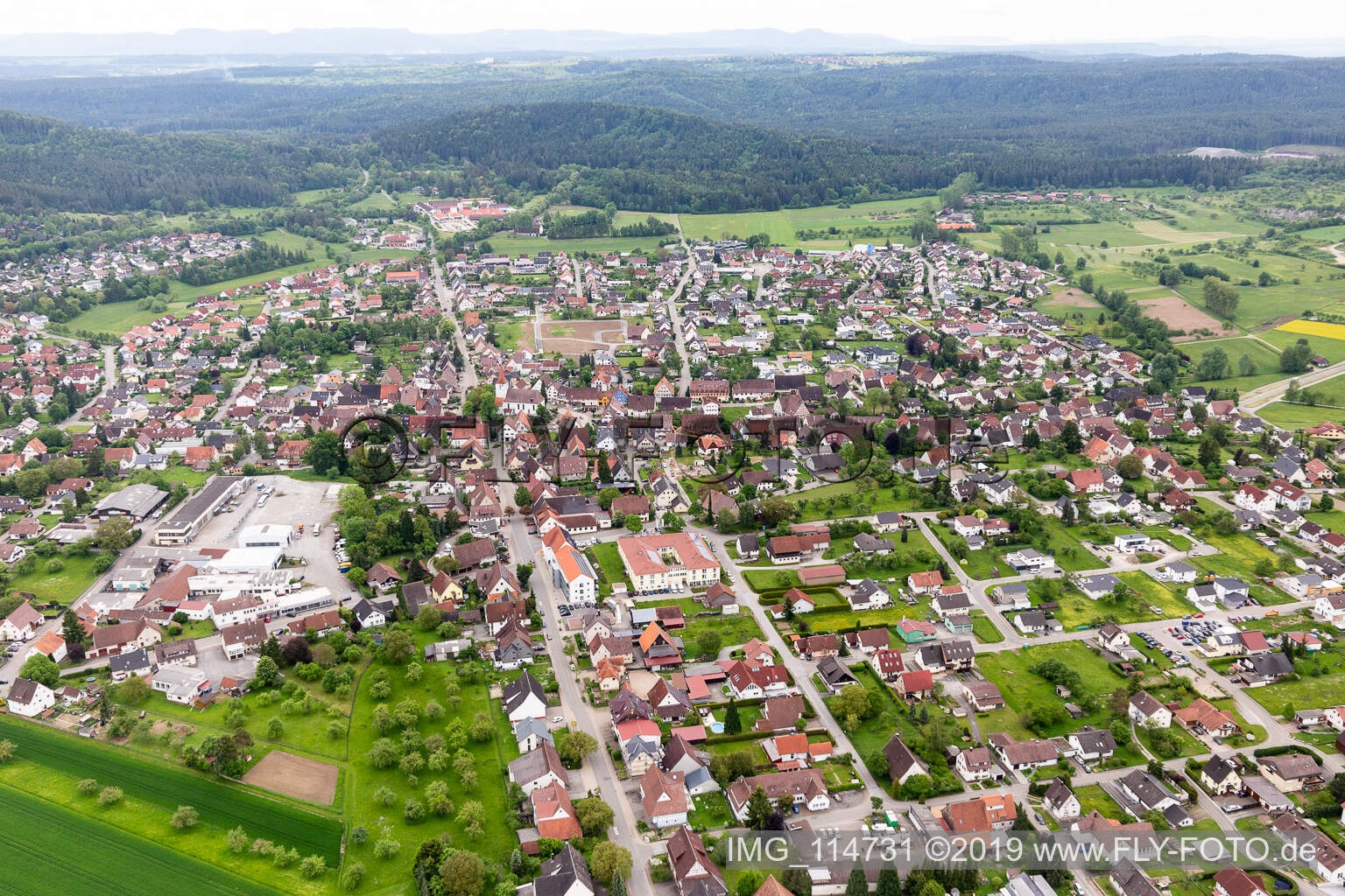 Luftbild von Vöhringen im Bundesland Baden-Württemberg, Deutschland