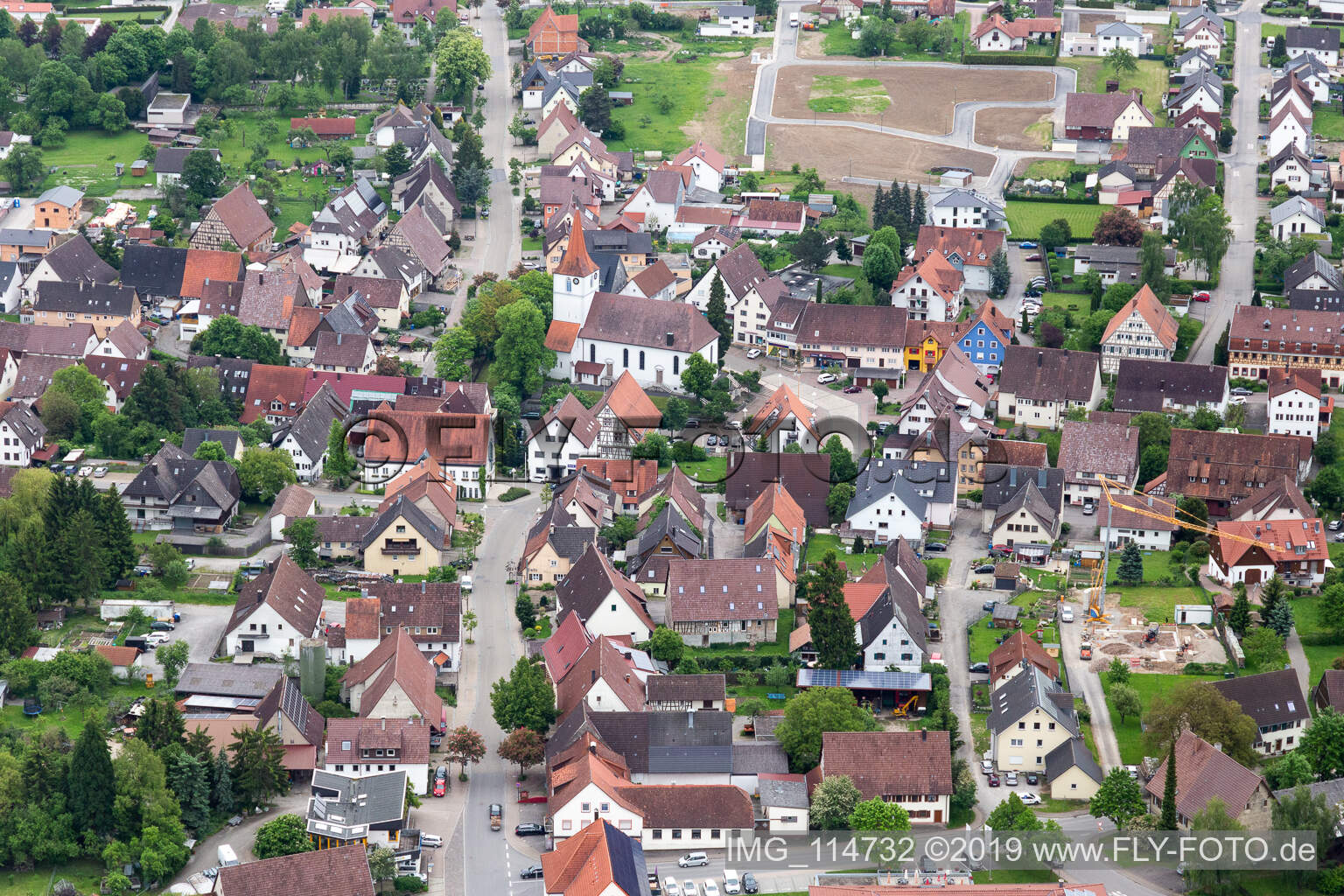Luftaufnahme von Vöhringen im Bundesland Baden-Württemberg, Deutschland