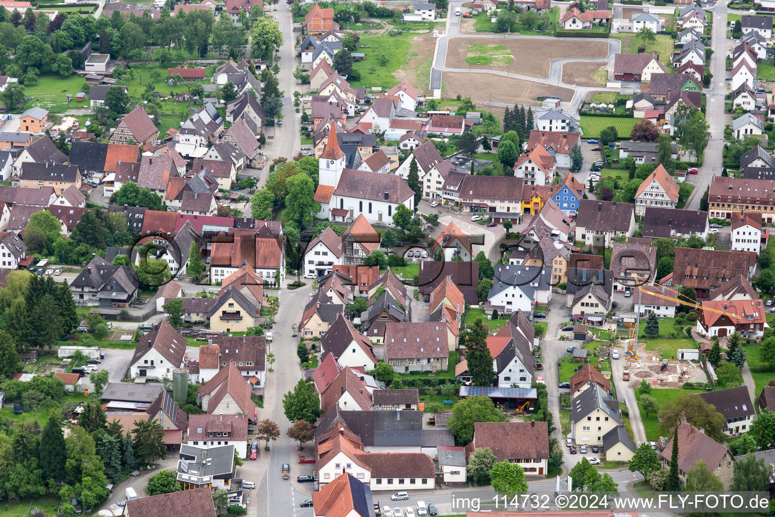 Luftaufnahme von Vöhringen im Bundesland Baden-Württemberg, Deutschland