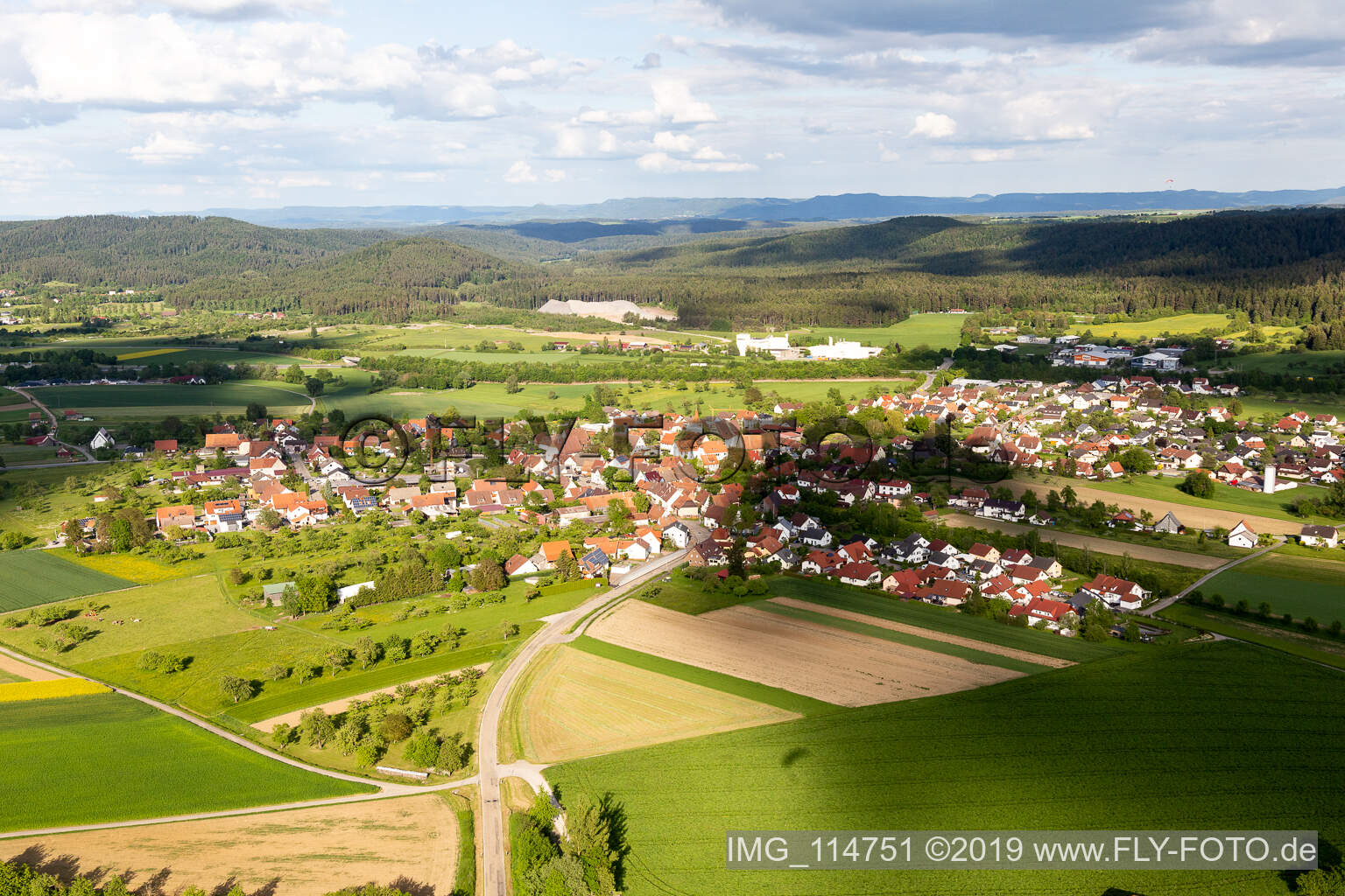 Luftaufnahme von Wittershausen im Bundesland Baden-Württemberg, Deutschland