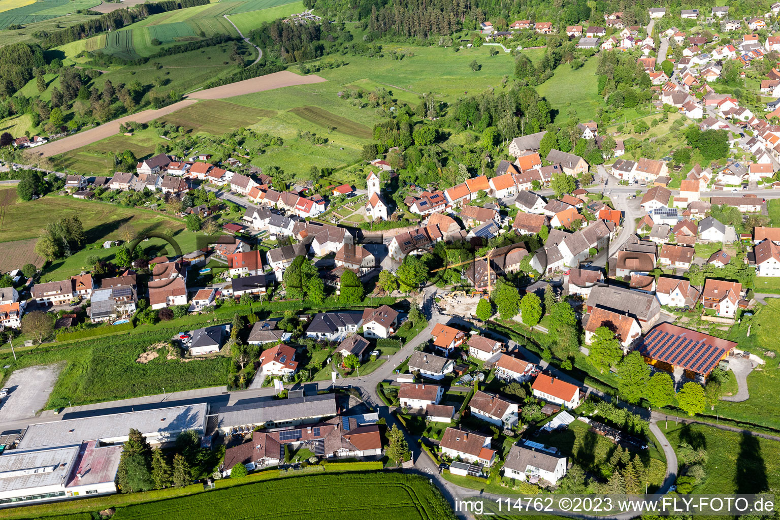 Luftbild von Ortsteil Renfrizhausen in Sulz am Neckar im Bundesland Baden-Württemberg, Deutschland