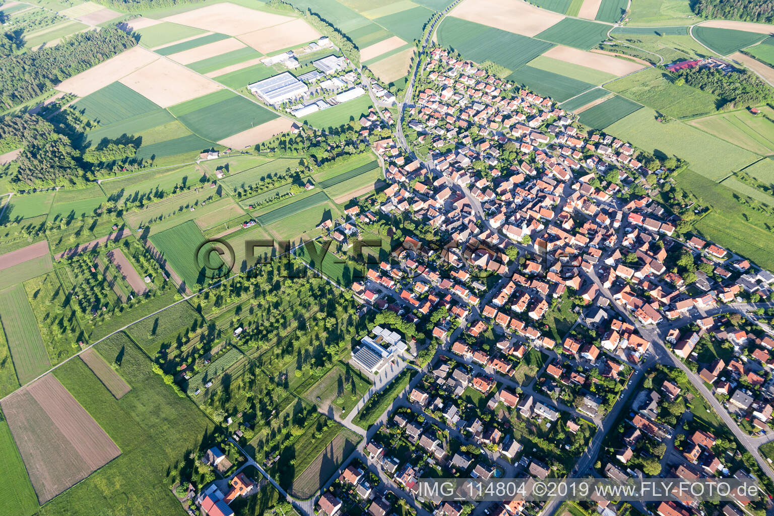 Luftbild von Seebronn im Bundesland Baden-Württemberg, Deutschland