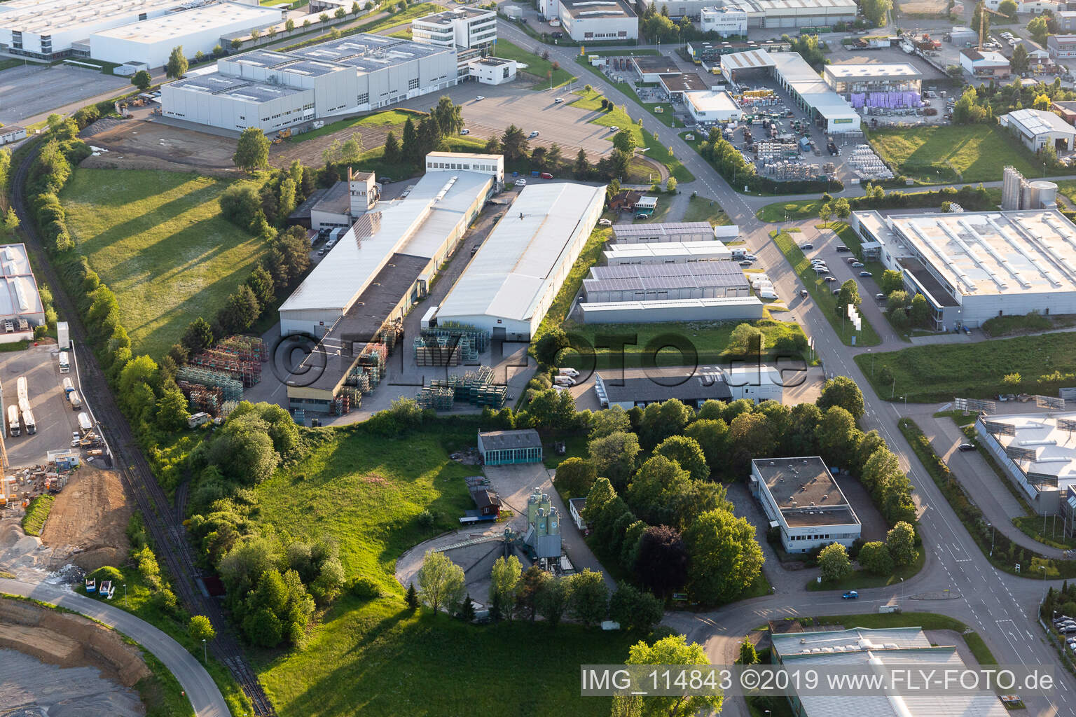 Luftbild von Industriegebiet Industriestraße in Horb am Neckar im Bundesland Baden-Württemberg, Deutschland