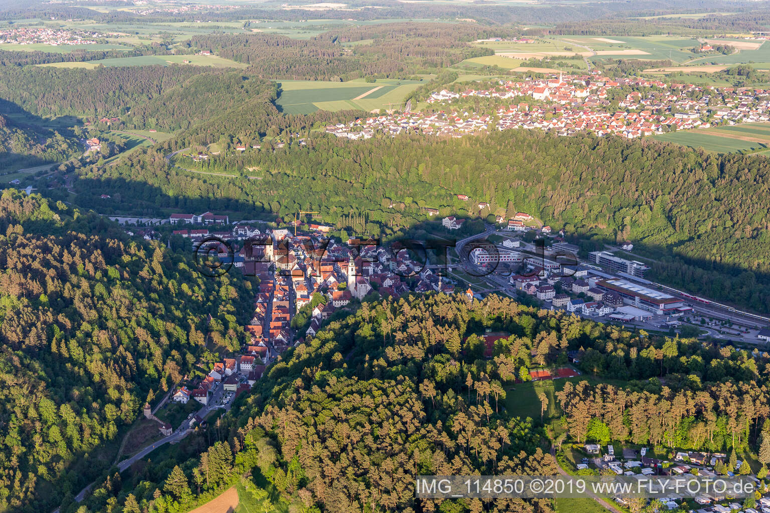 Luftaufnahme von Horb am Neckar im Bundesland Baden-Württemberg, Deutschland