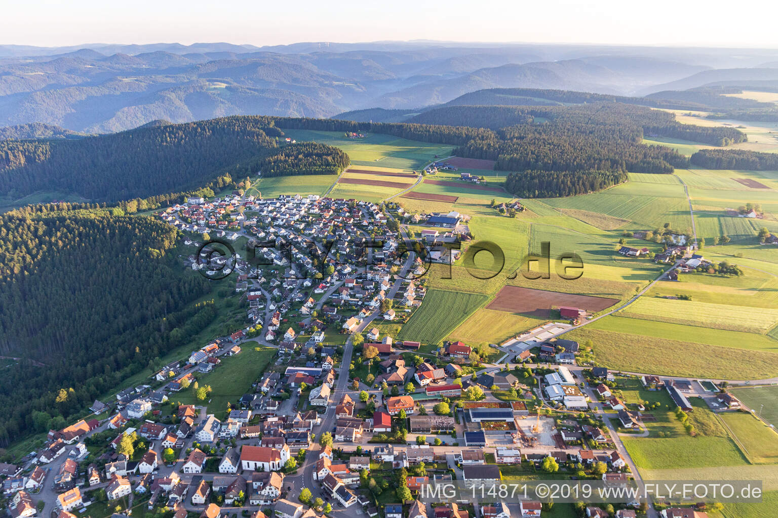 Luftaufnahme von Aichhalden im Bundesland Baden-Württemberg, Deutschland