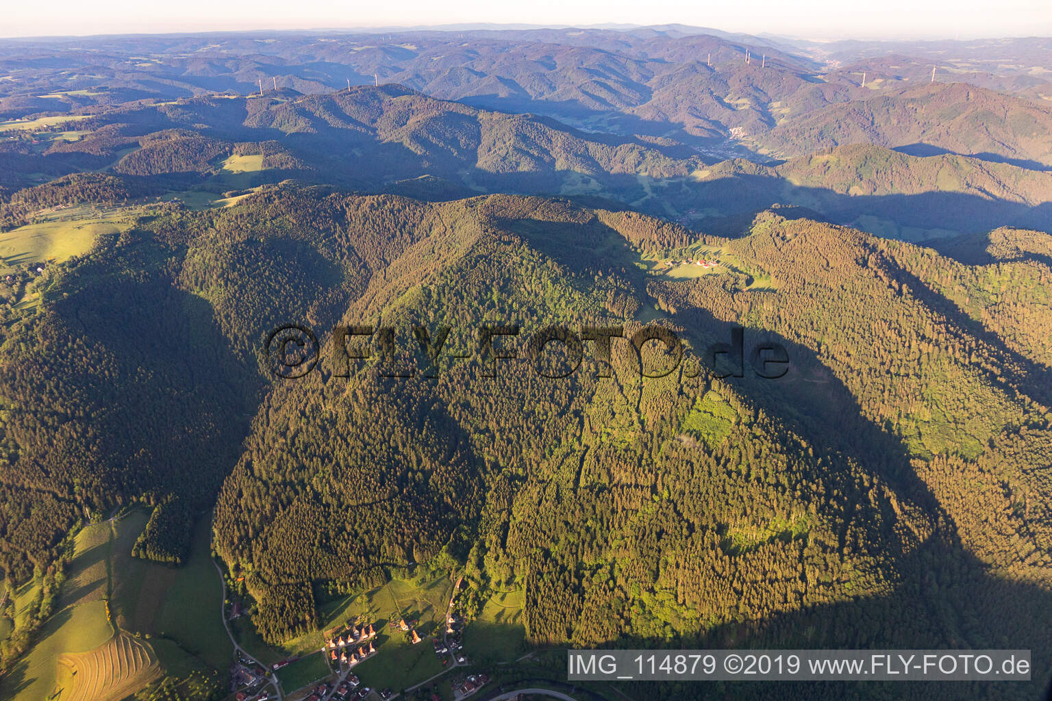 Luftbild von Wolfach im Bundesland Baden-Württemberg, Deutschland