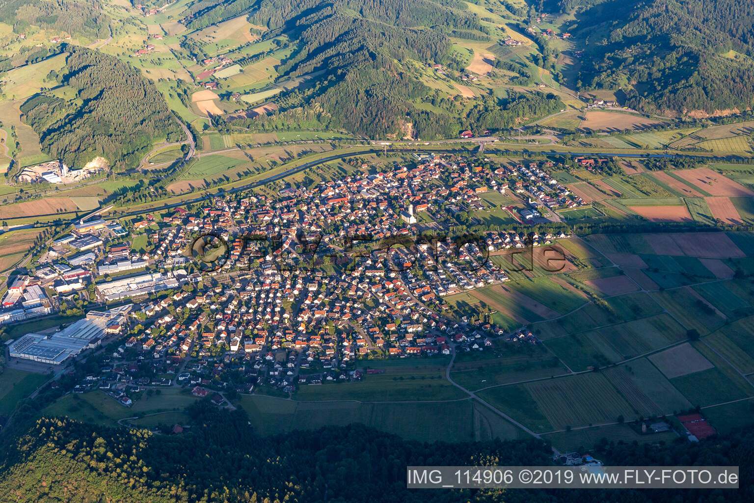 Luftbild von Biberach im Bundesland Baden-Württemberg, Deutschland