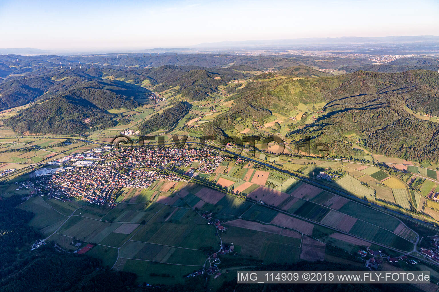 Luftaufnahme von Biberach im Bundesland Baden-Württemberg, Deutschland