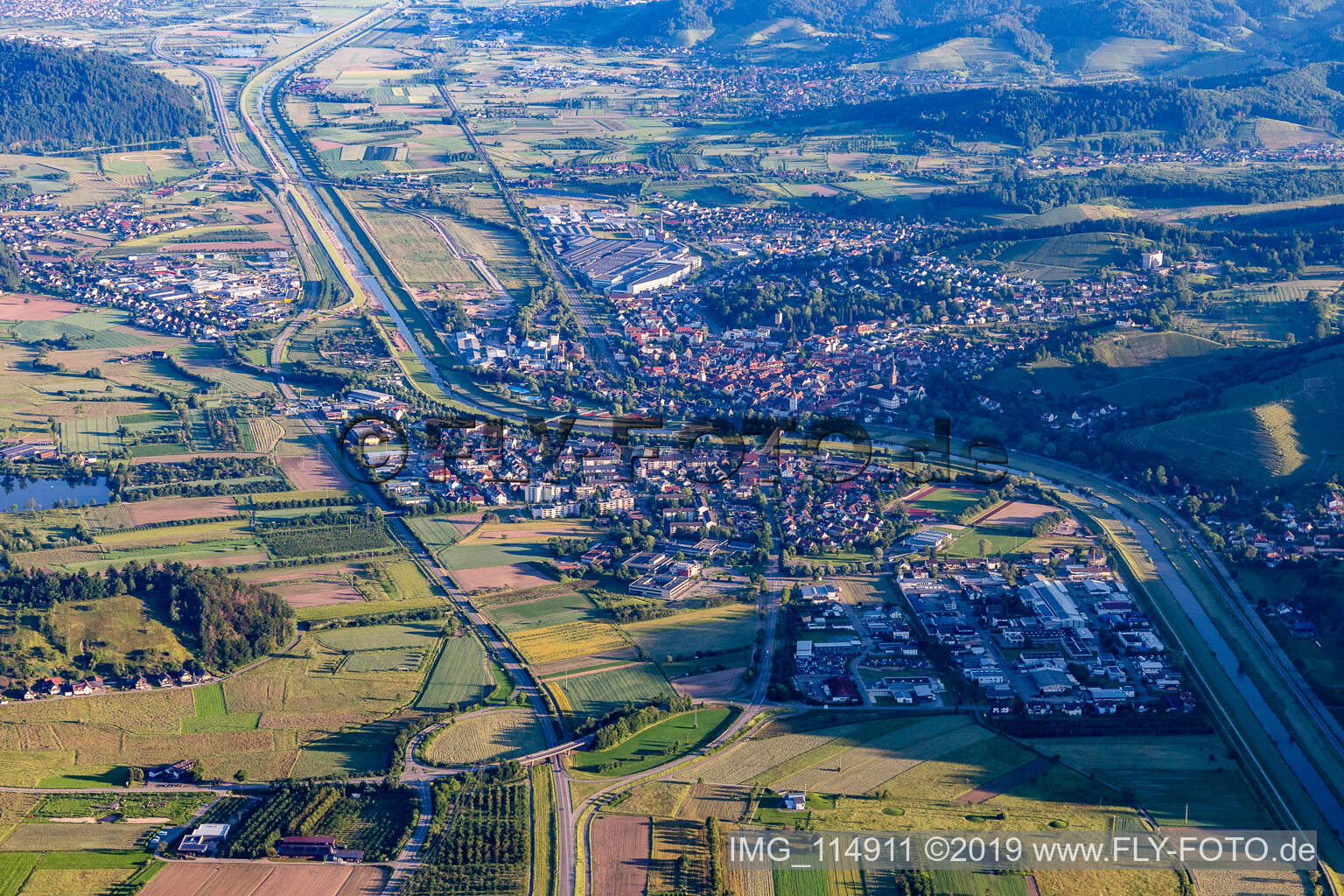Luftbild von Gengenbach im Bundesland Baden-Württemberg, Deutschland