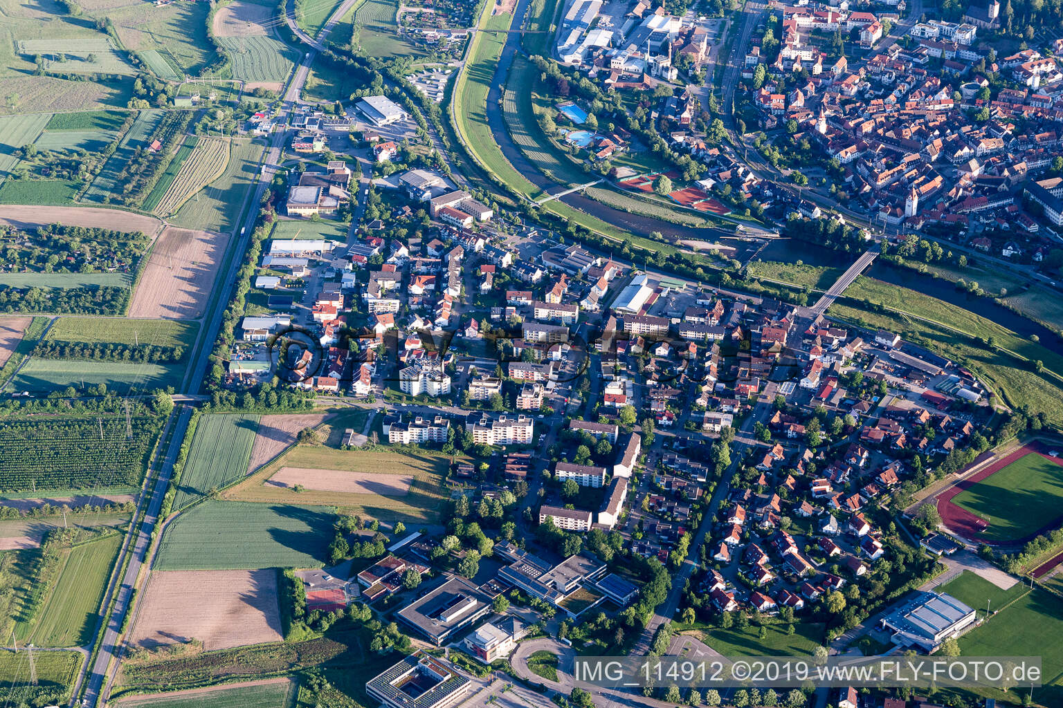 Luftaufnahme von Gengenbach im Bundesland Baden-Württemberg, Deutschland