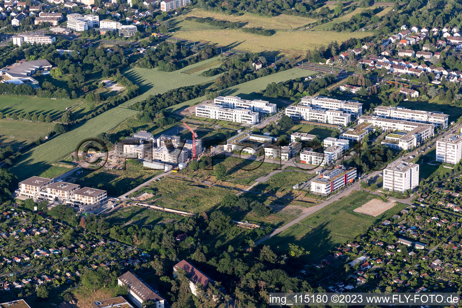Luftbild von Technologiepark im Ortsteil Rintheim in Karlsruhe im Bundesland Baden-Württemberg, Deutschland