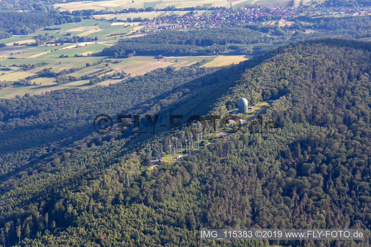 Col de Pfaffenschlick, Radar in Lampertsloch im Bundesland Bas-Rhin, Frankreich