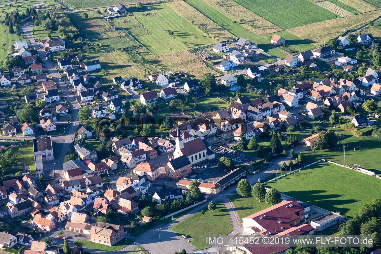 Val de Moder im Bundesland Bas-Rhin, Frankreich aus der Luft betrachtet