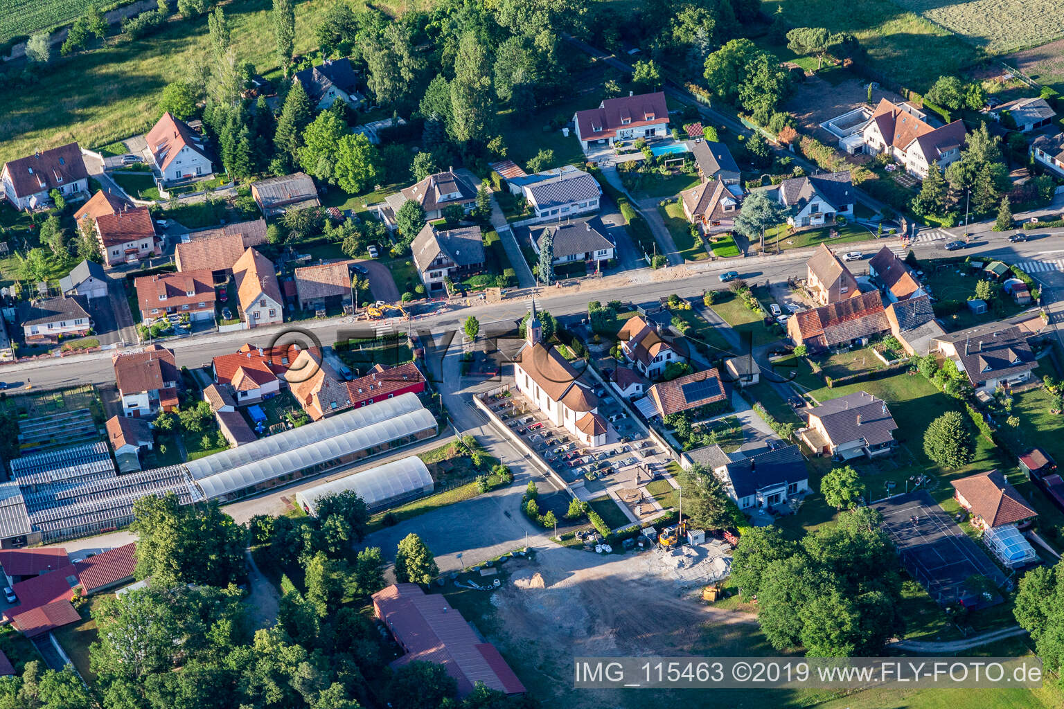 Luftbild von Neubourg in Dauendorf im Bundesland Bas-Rhin, Frankreich