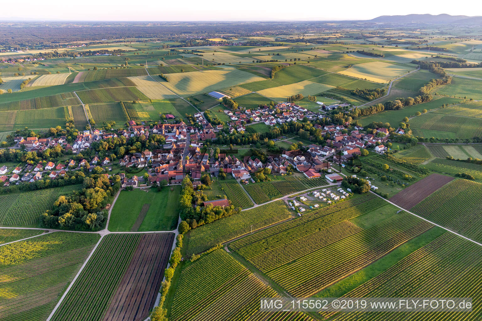 Schrägluftbild von Dierbach im Bundesland Rheinland-Pfalz, Deutschland