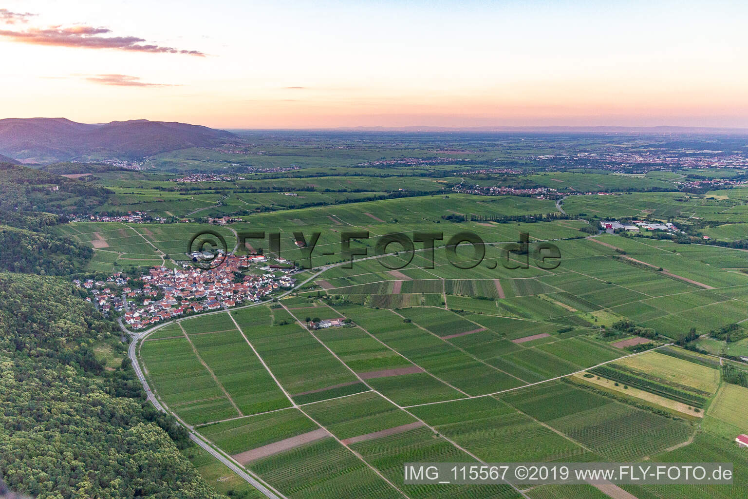 Eschbach im Bundesland Rheinland-Pfalz, Deutschland aus der Luft betrachtet