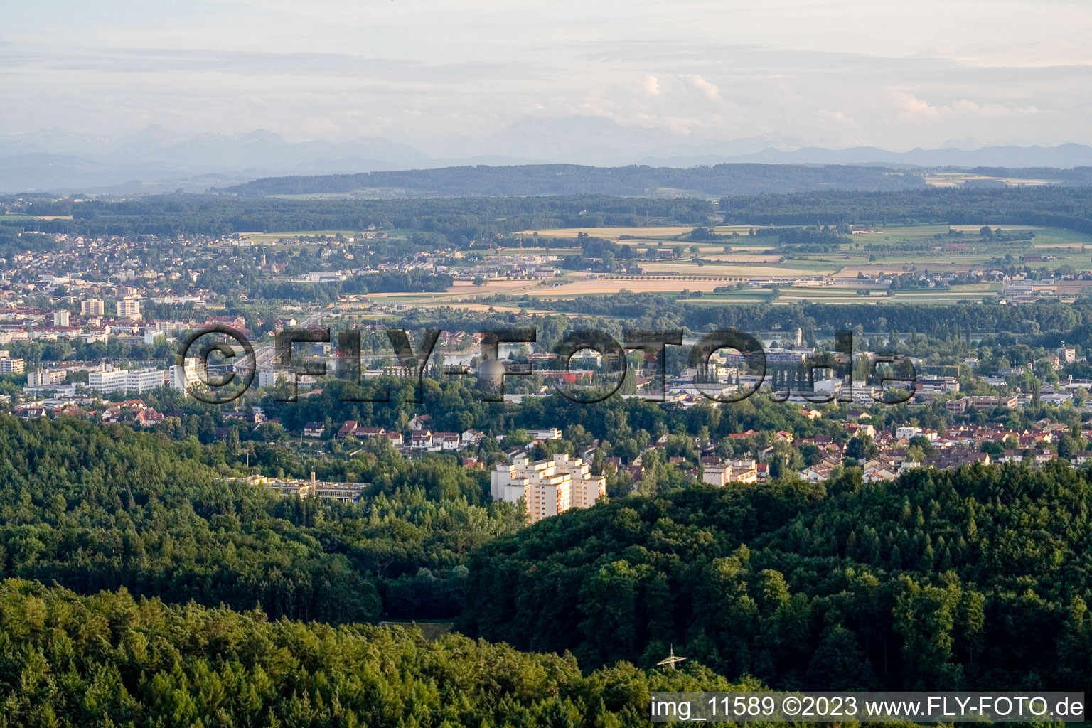 Luftbild von Konstanz, Wollmatingen im Ortsteil Petershausen im Bundesland Baden-Württemberg, Deutschland